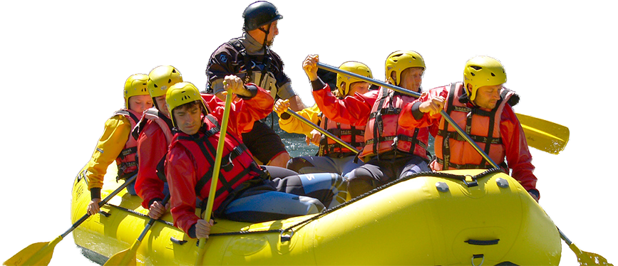 Whitewater Rafting Adventure PNG Image