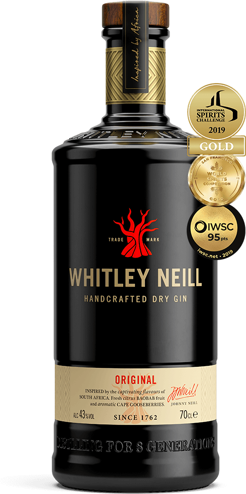 Whitley Neill Handcrafted Dry Gin Bottle PNG Image