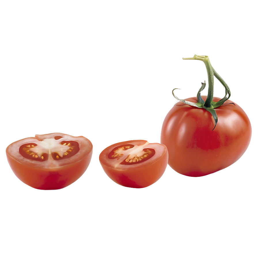 Whole And Halved Tomato Png 87 PNG Image