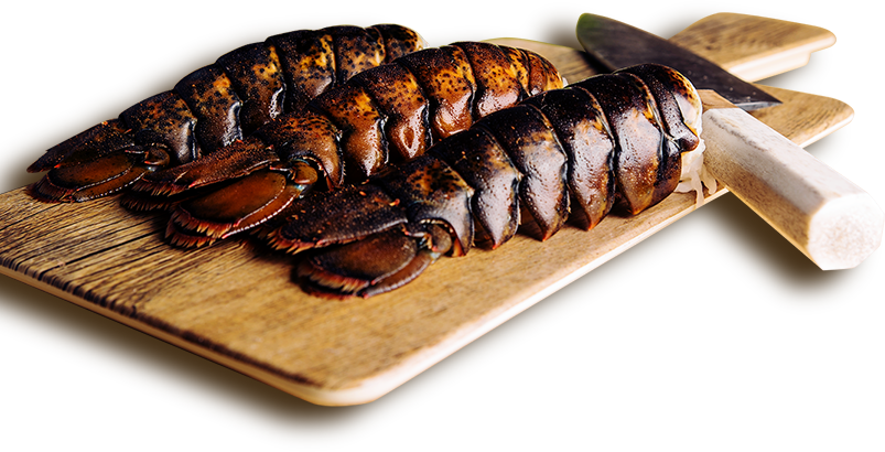 Whole Lobster Tailon Cutting Board PNG Image