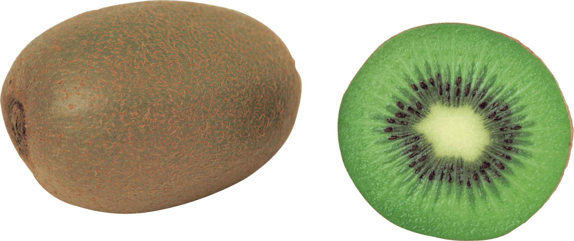 Wholeand Halved Kiwi Fruit PNG Image