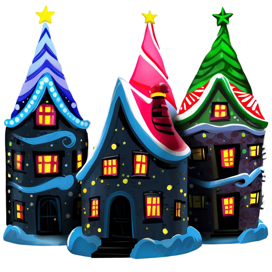 Whoville Christmas Village Png 6 PNG Image