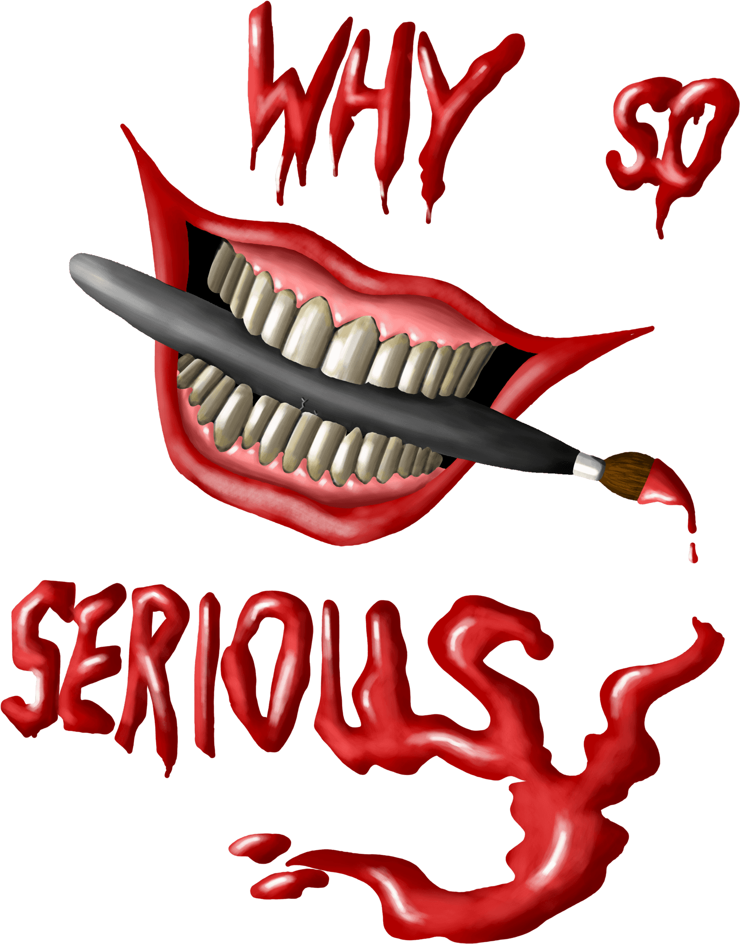 Why So Serious Painted Smile PNG Image