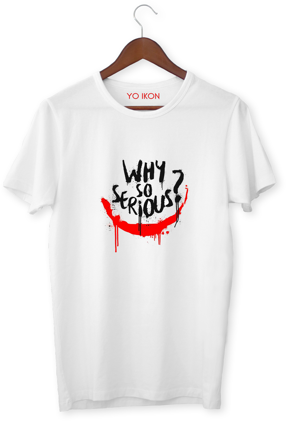 Why So Serious White T Shirt PNG Image