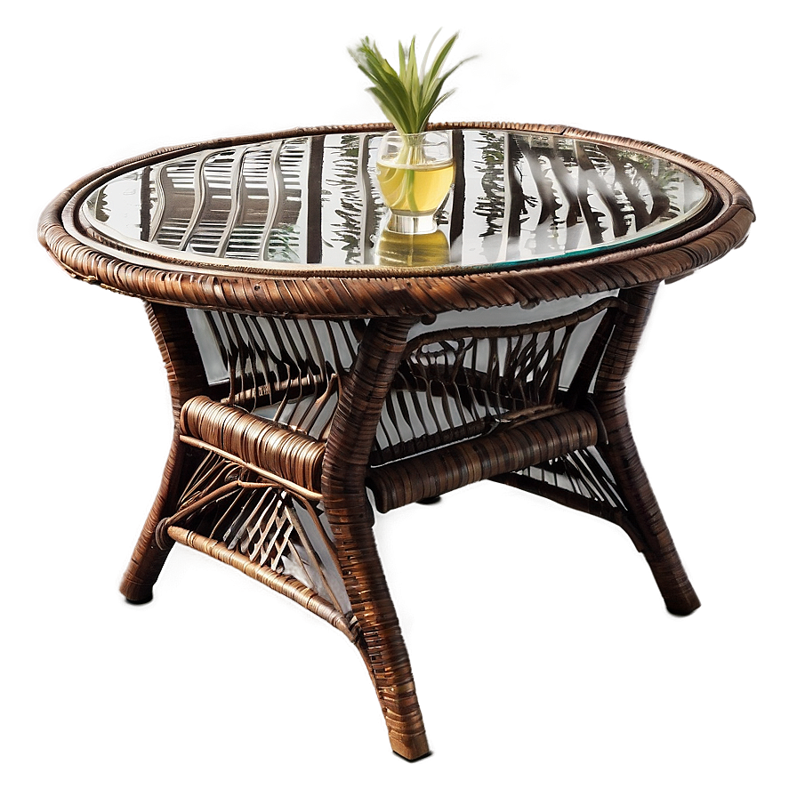 Wicker Outdoor Table Png 06282024 PNG Image