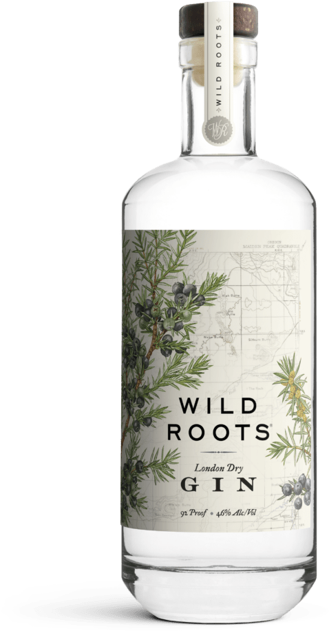 Wild Roots Gin Bottle PNG Image