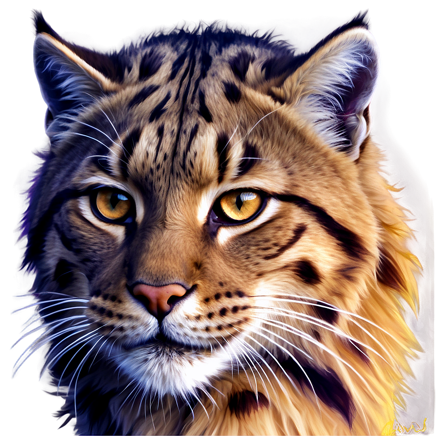 Wildcat Digital Painting Png Nwu PNG Image