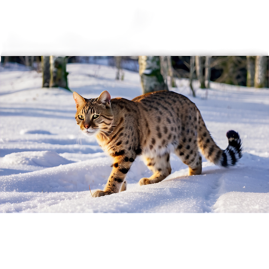 Wildcat In Snow Png Dyb91 PNG Image