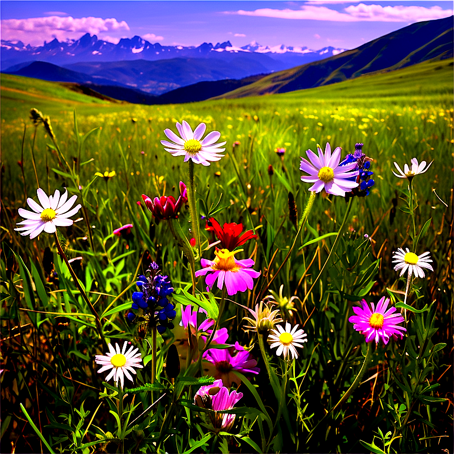 Wildflower Meadow Photo Png Uaw PNG Image