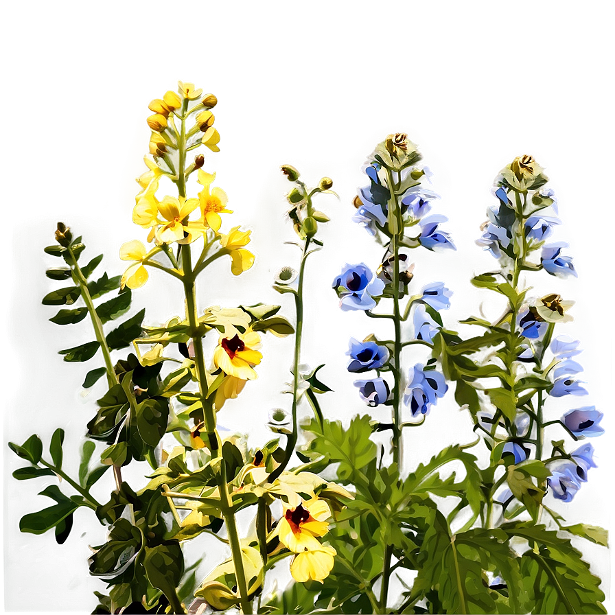 Wildflowers Against Blue Sky Png 06202024 PNG Image