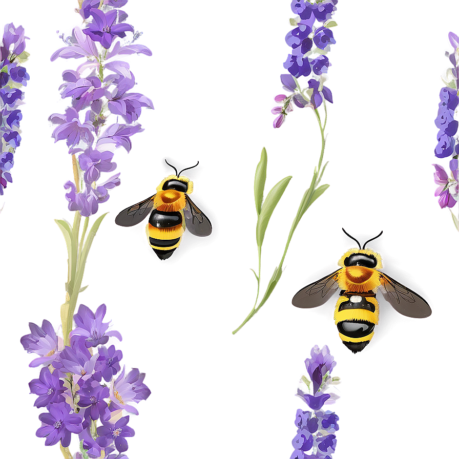 Wildflowers And Bees Png 06202024 PNG Image