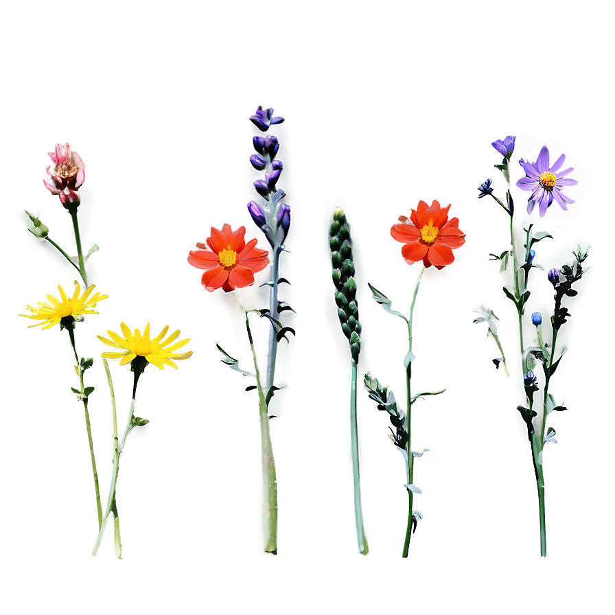 Wildflowers In Full Color Png Lht PNG Image