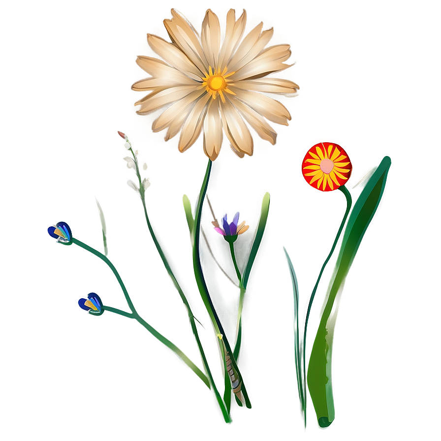 Wildflowers In The Wind Png 06202024 PNG Image