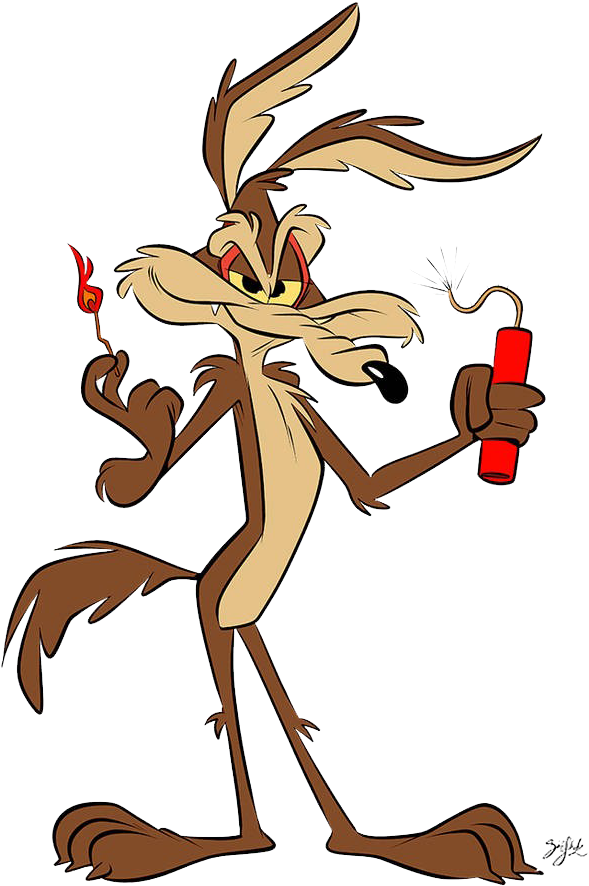 Wile E Coyote Dynamite Scheme PNG Image