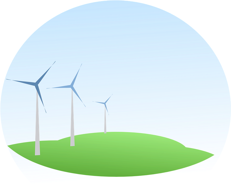 Wind Turbine Landscape PNG Image