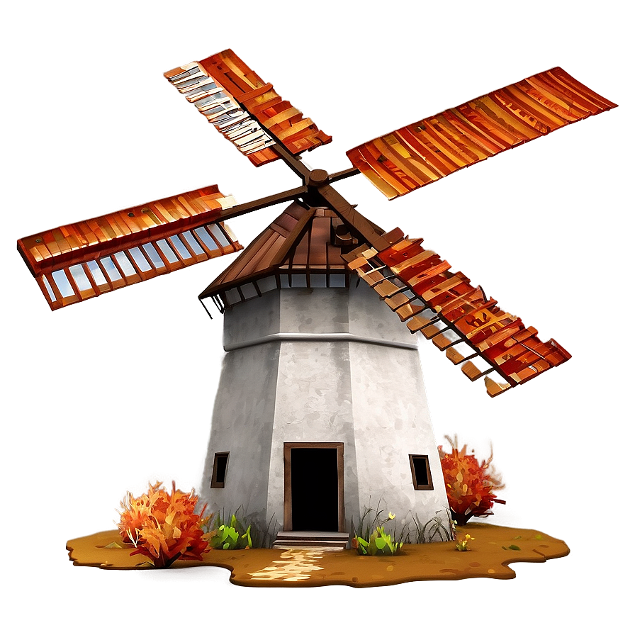 Windmill In Autumn Png 59 PNG Image