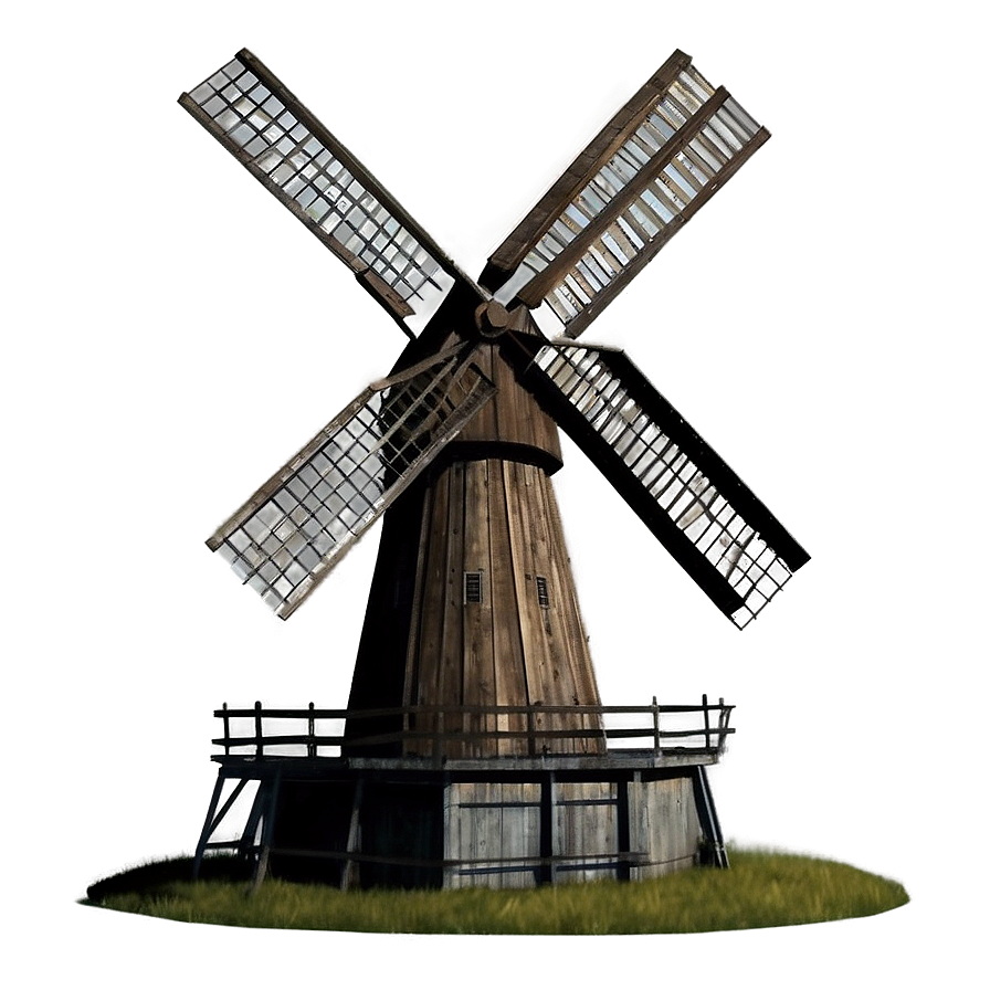 Windmill In Vintage Style Png Avp68 PNG Image