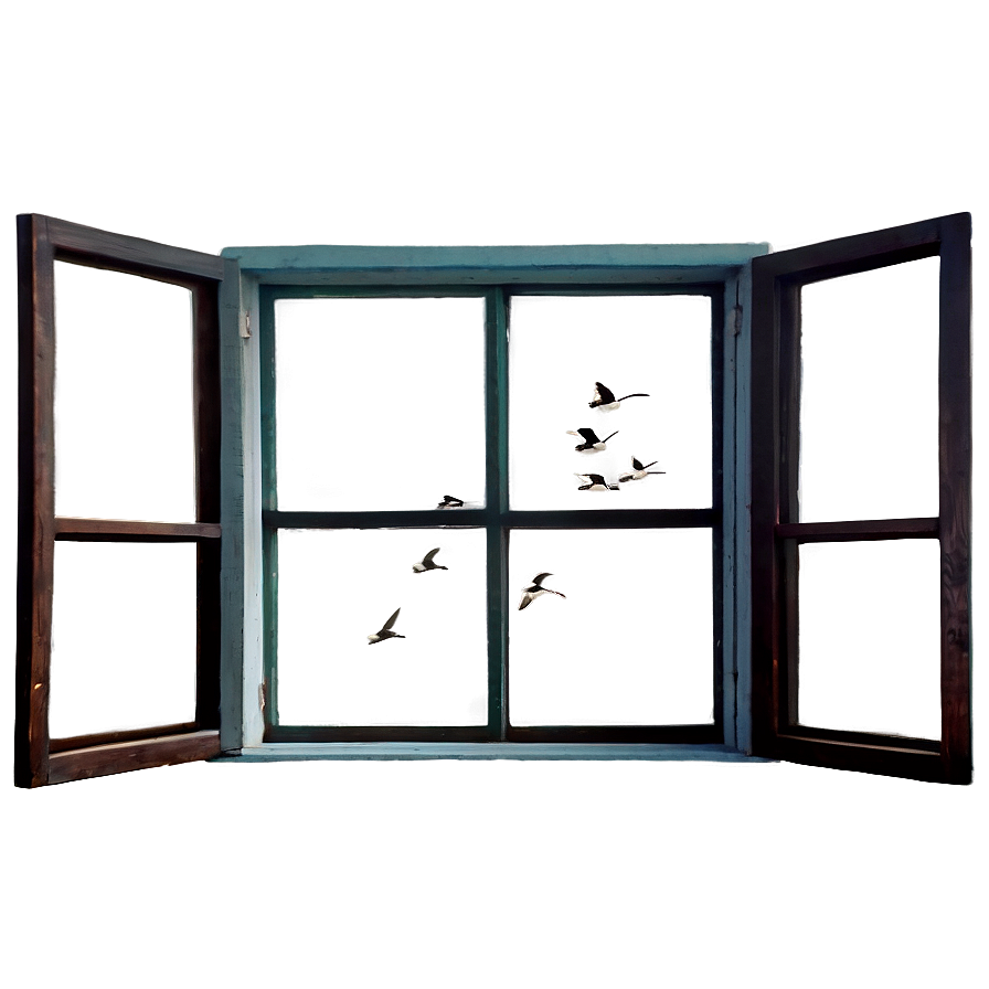 Window With Birds Flying Png 30 PNG Image