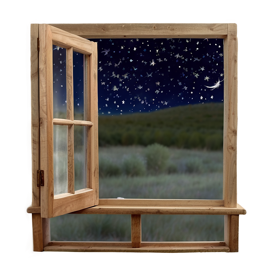 Window With Stary Night Png 05042024 PNG Image