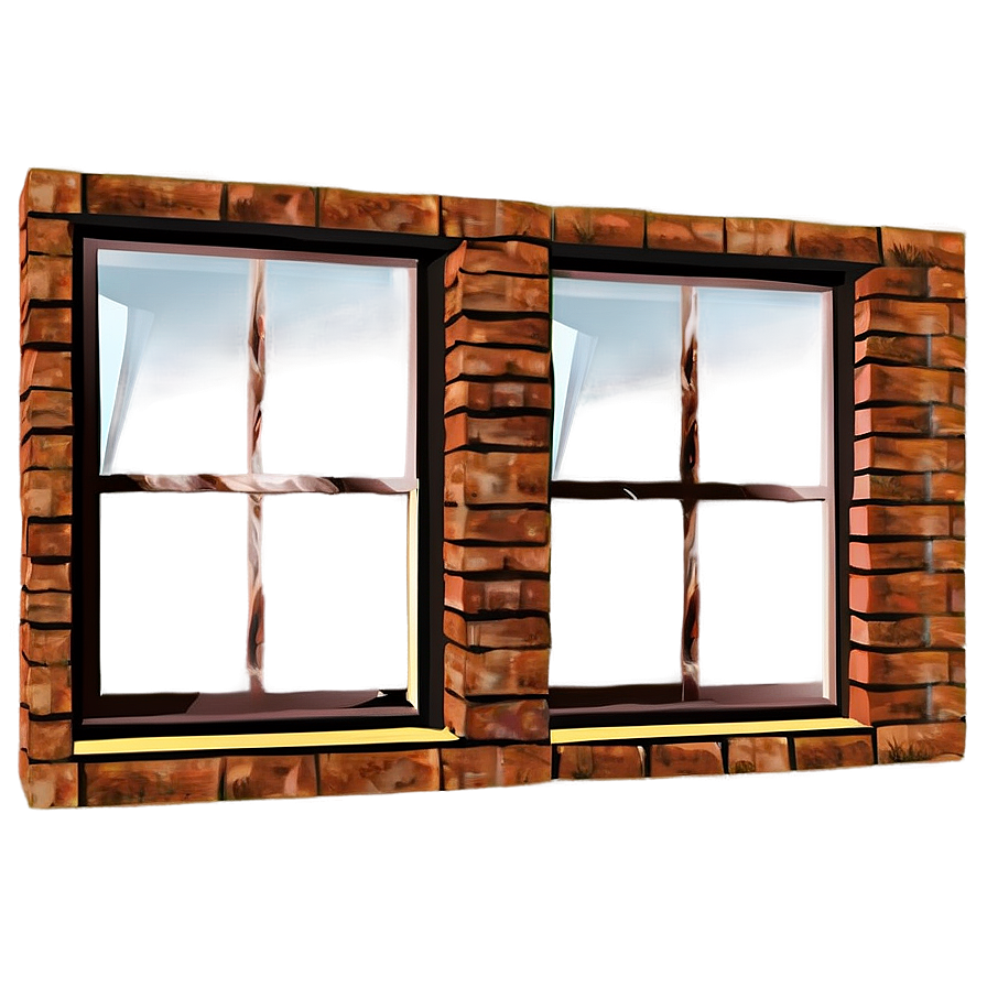 Windows In Brick Wall Png 94 PNG Image