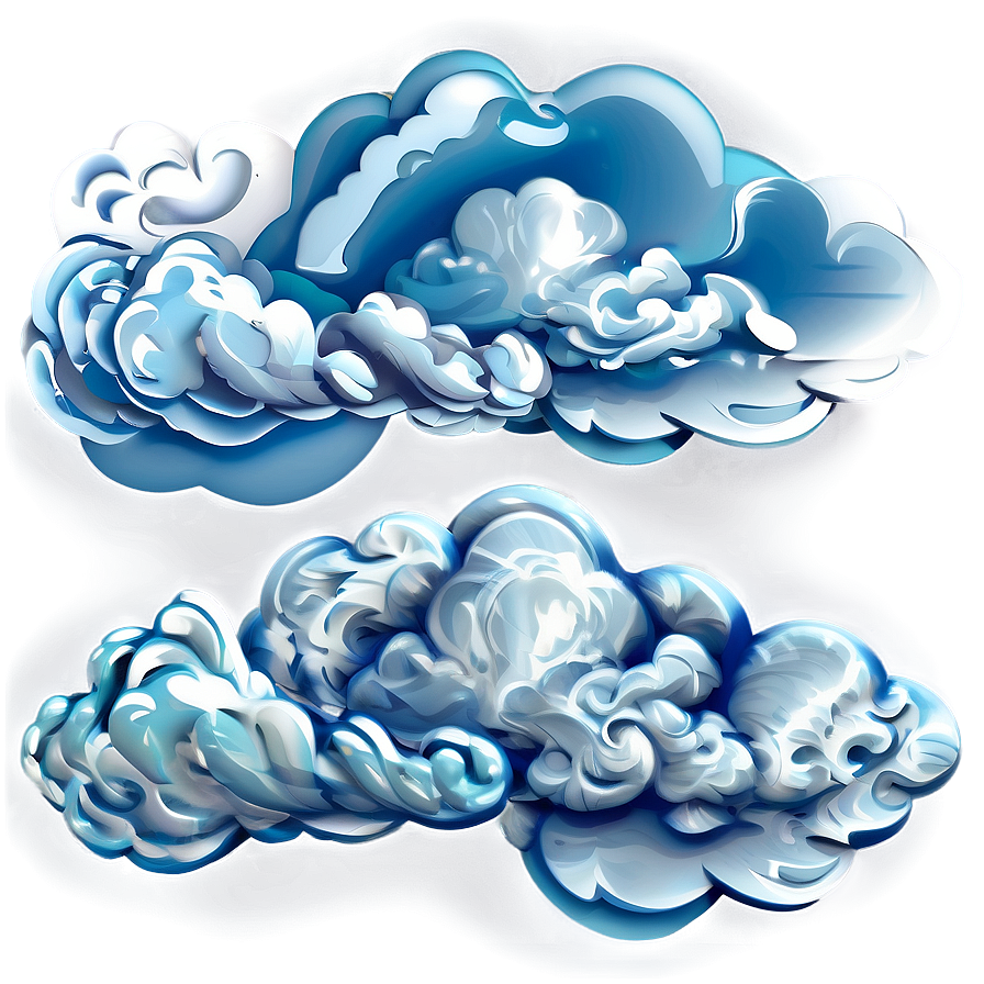 Windy Clouds Scene Png Vgj PNG Image