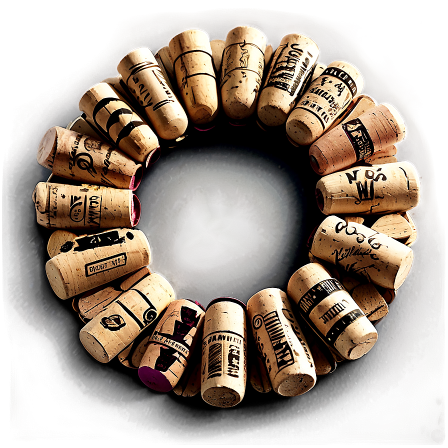 Wine Cork Craft Wreath Png Rpb PNG Image