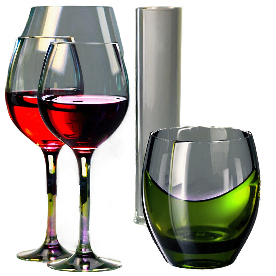 Wine Glass Set Png 05252024 PNG Image