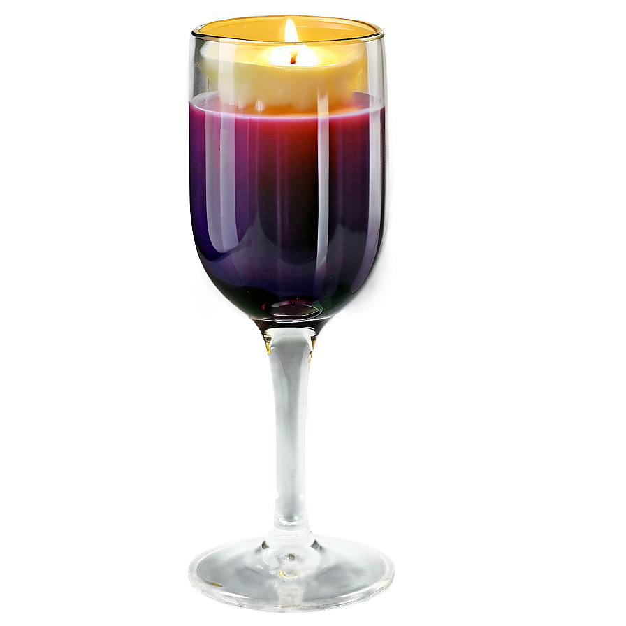 Wine Glass With Candle Png 27 PNG Image