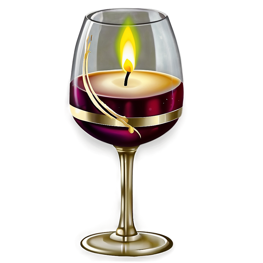 Wine Glass With Candle Png Ccx31 PNG Image