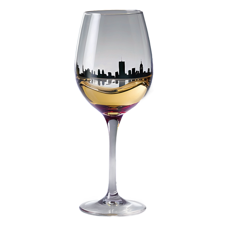 Wine Glass With Cityscape Png 05252024 PNG Image