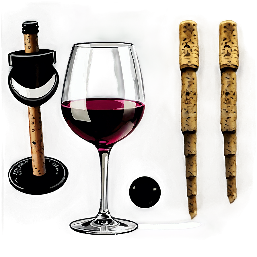 Wine Glass With Cork Png Hrq75 PNG Image