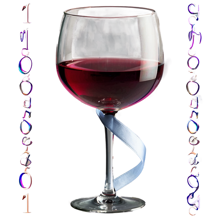 Wine Glass With Ribbon Png Pcs PNG Image