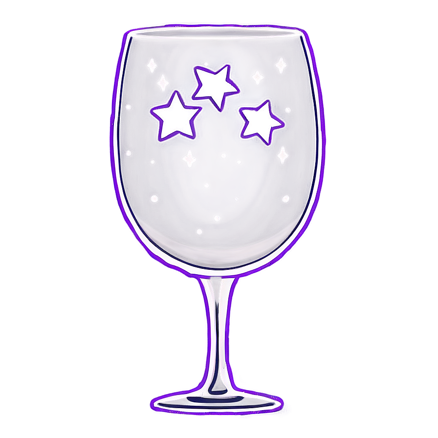 Wine Glass With Stars Png 12 PNG Image