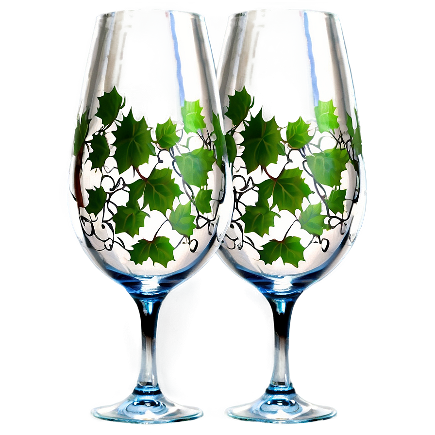 Wine Glass With Vine Png Yuv PNG Image