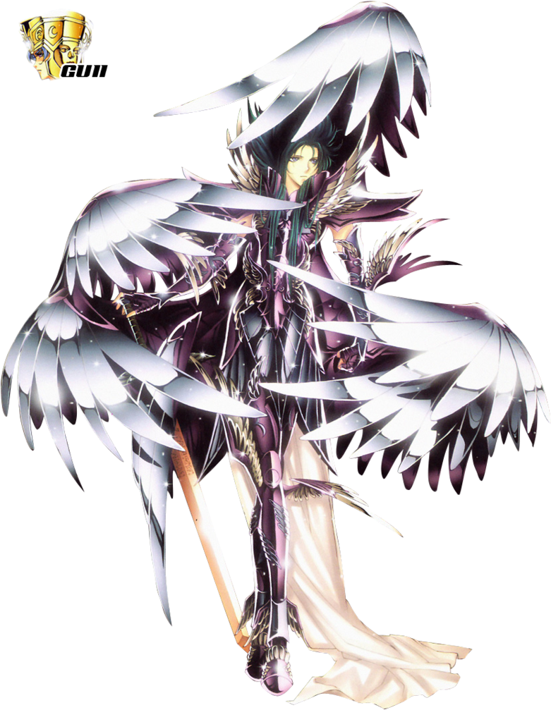 Winged_ Armor_ Anime_ Character PNG Image