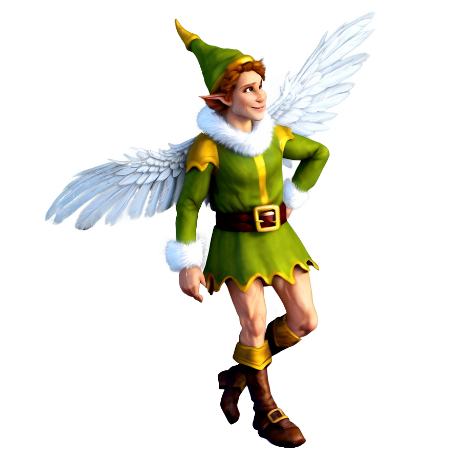 Winged Elf Taking Flight Png Kli PNG Image