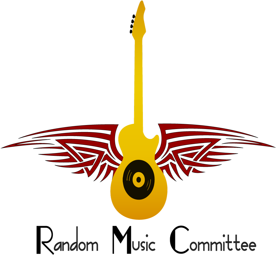 Winged Guitar Music Logo PNG Image