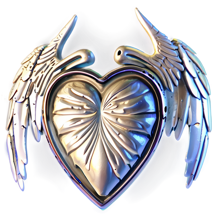 Winged Heart Outline Png Dhm PNG Image