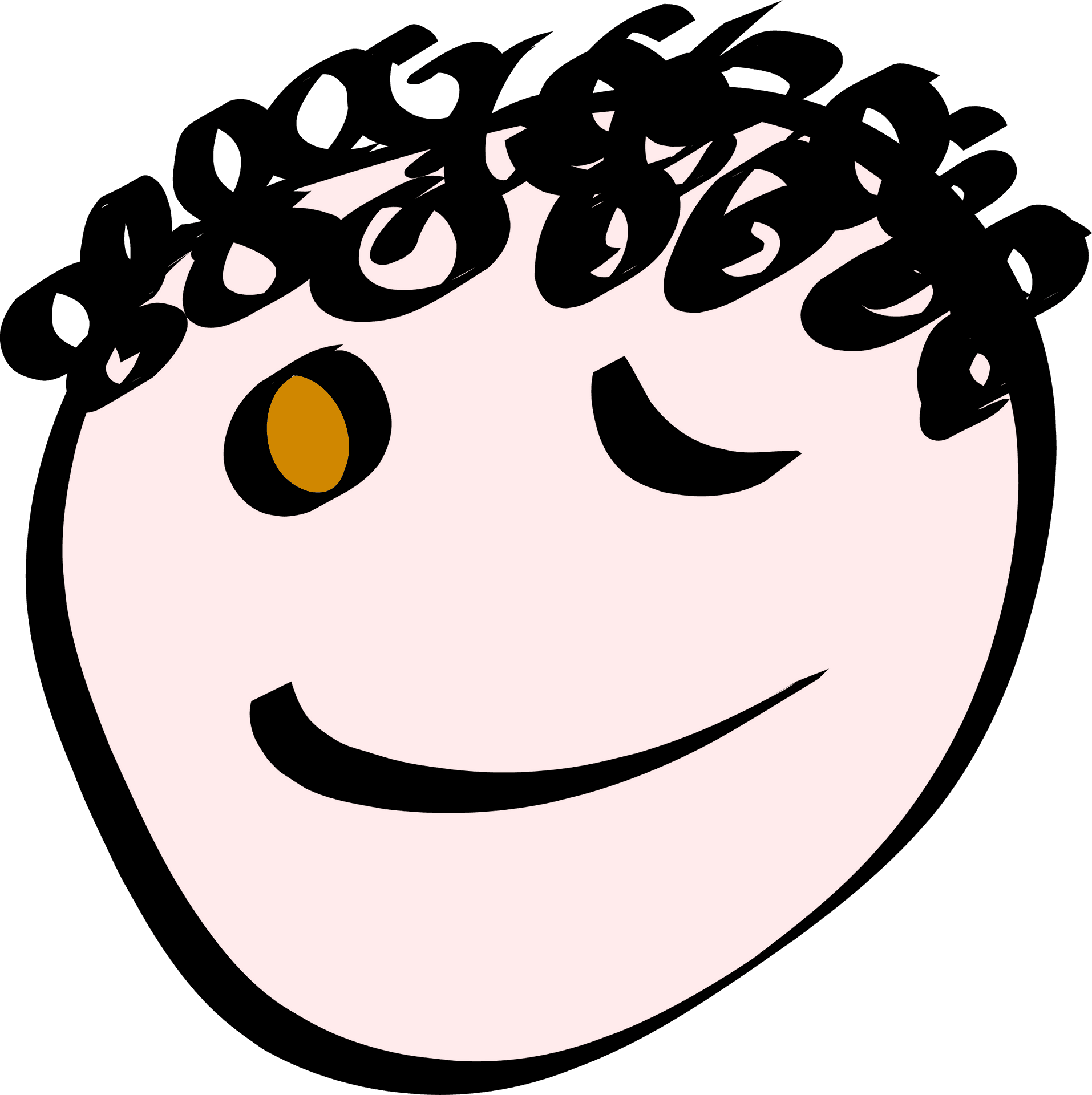 Winking Face Cartoon Graphic PNG Image