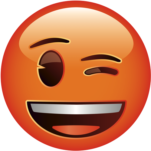 Winking Face Emoji.png PNG Image