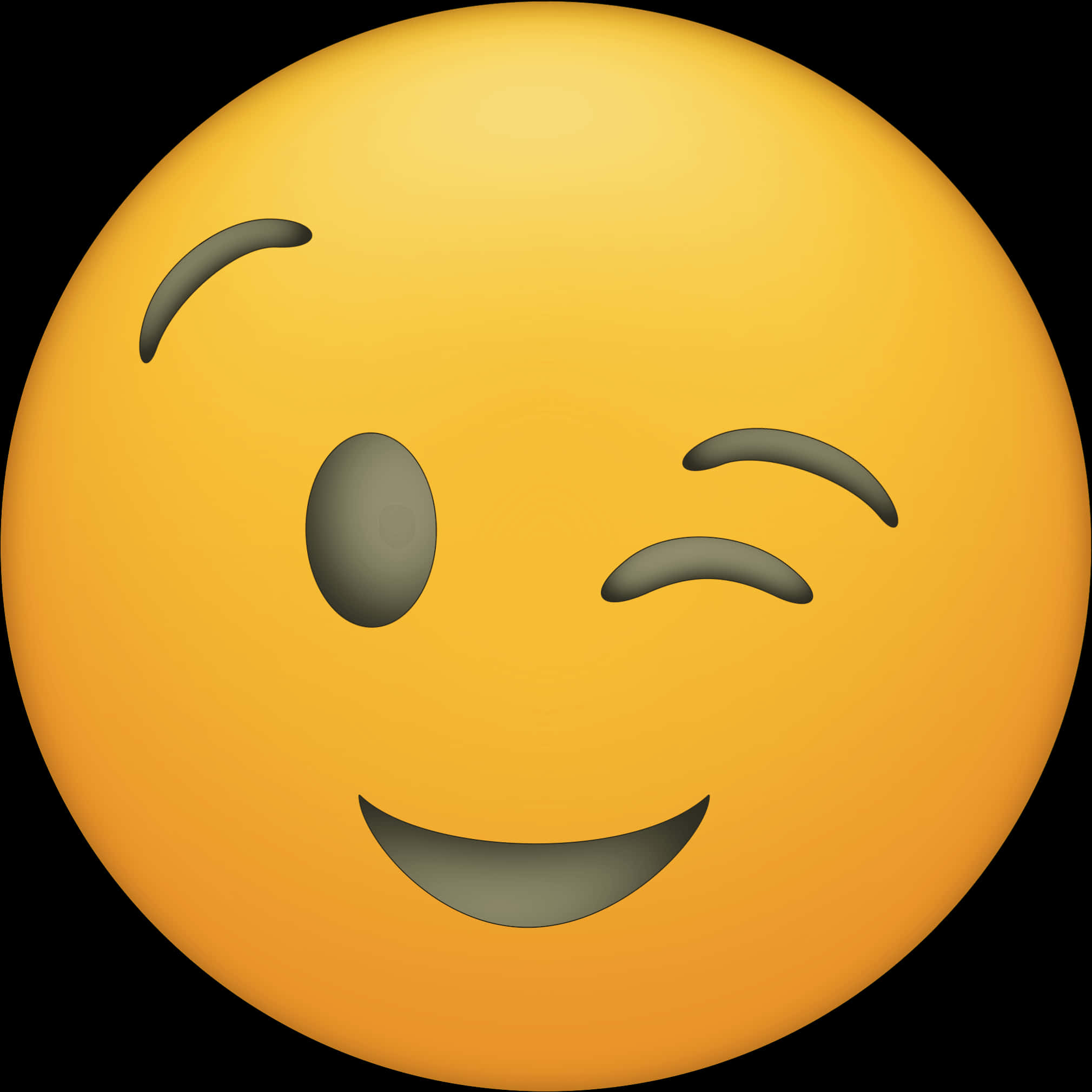 Winking Face Emoji Smile PNG Image