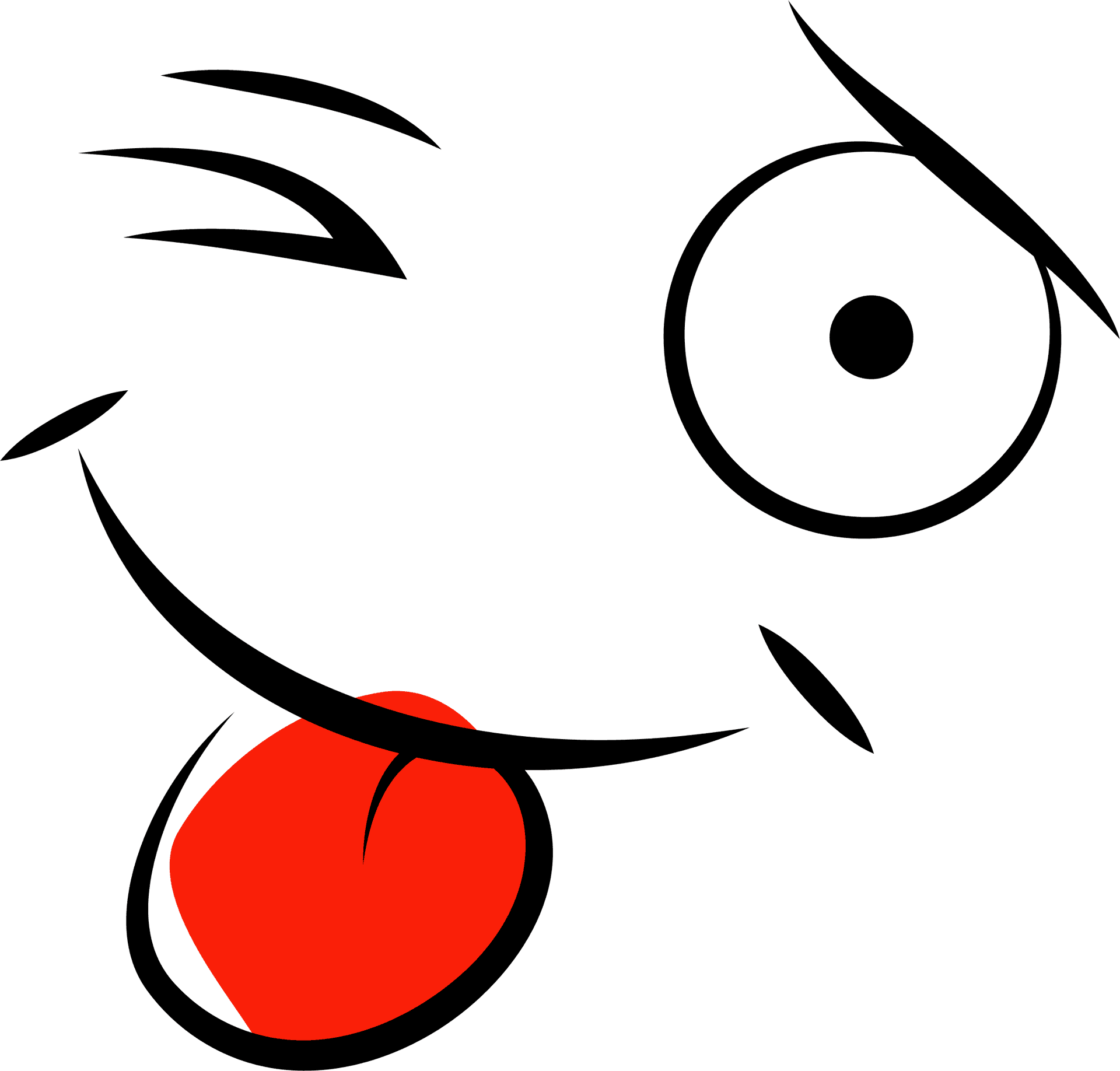 Winking Face Graphic PNG Image