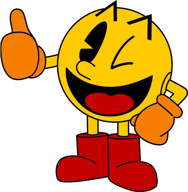 Winking Yellow Cartoon Character Thumbs Up PNG Image