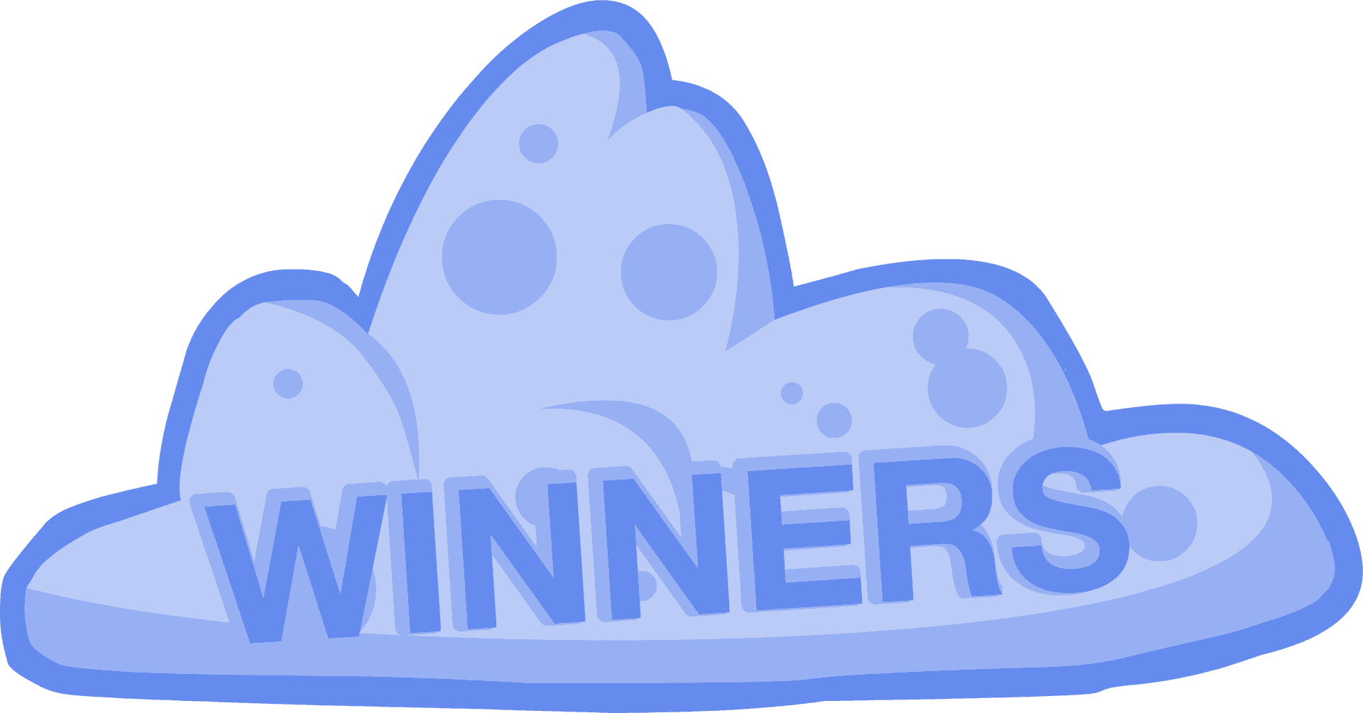 Winners Cloud Text Graphic PNG Image