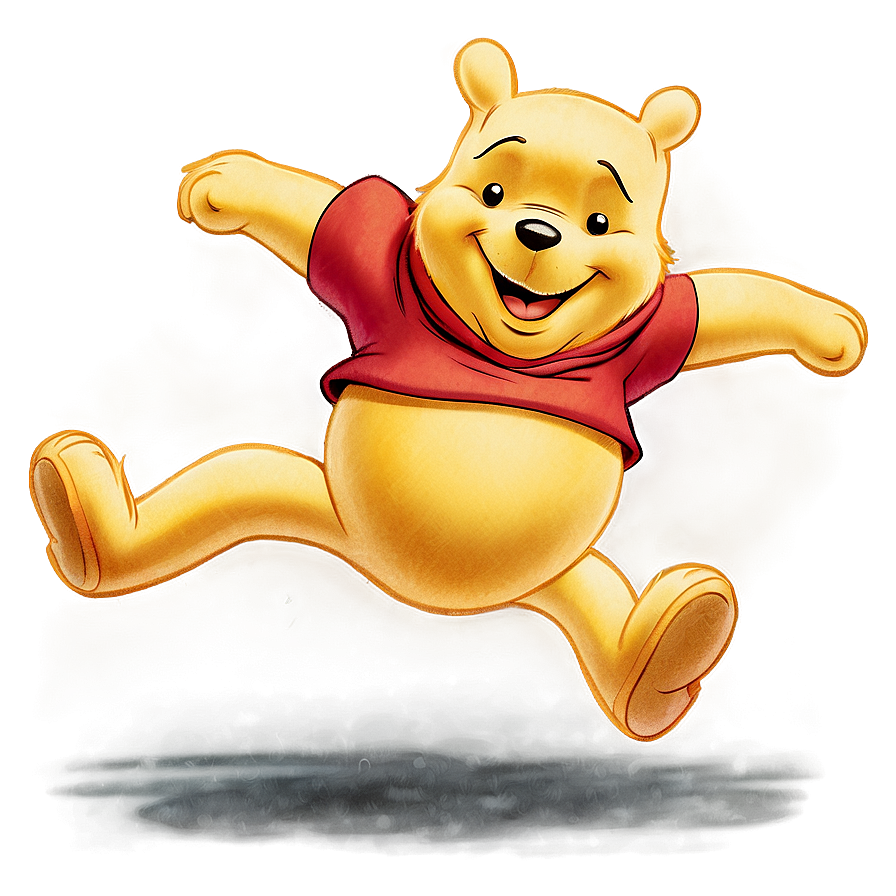 Winnie The Pooh Running Png Dff85 PNG Image