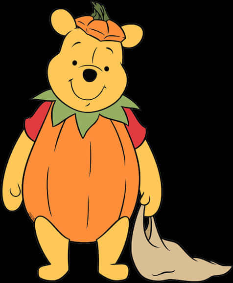 Winniethe Pooh Pumpkin Costume PNG Image