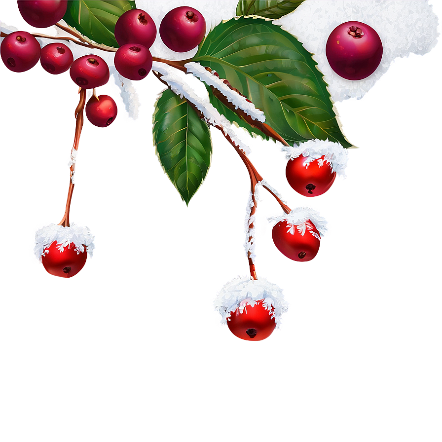 Winter Berries In Snow Png 04292024 PNG Image