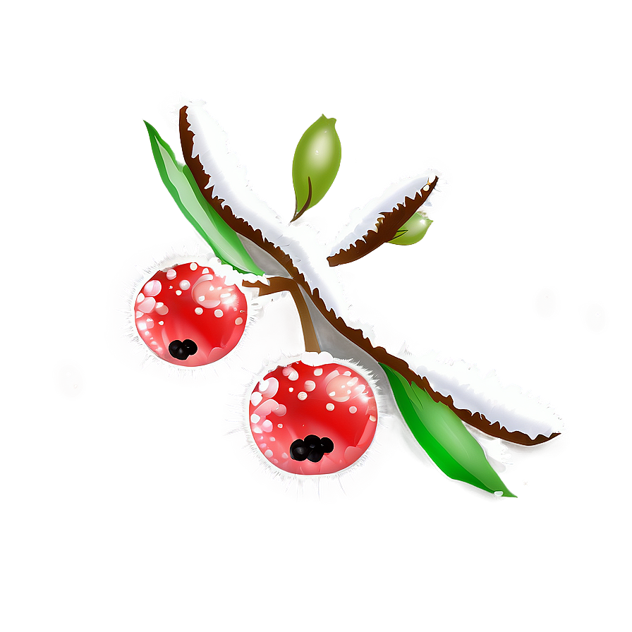 Winter Berries In Snow Png 54 PNG Image