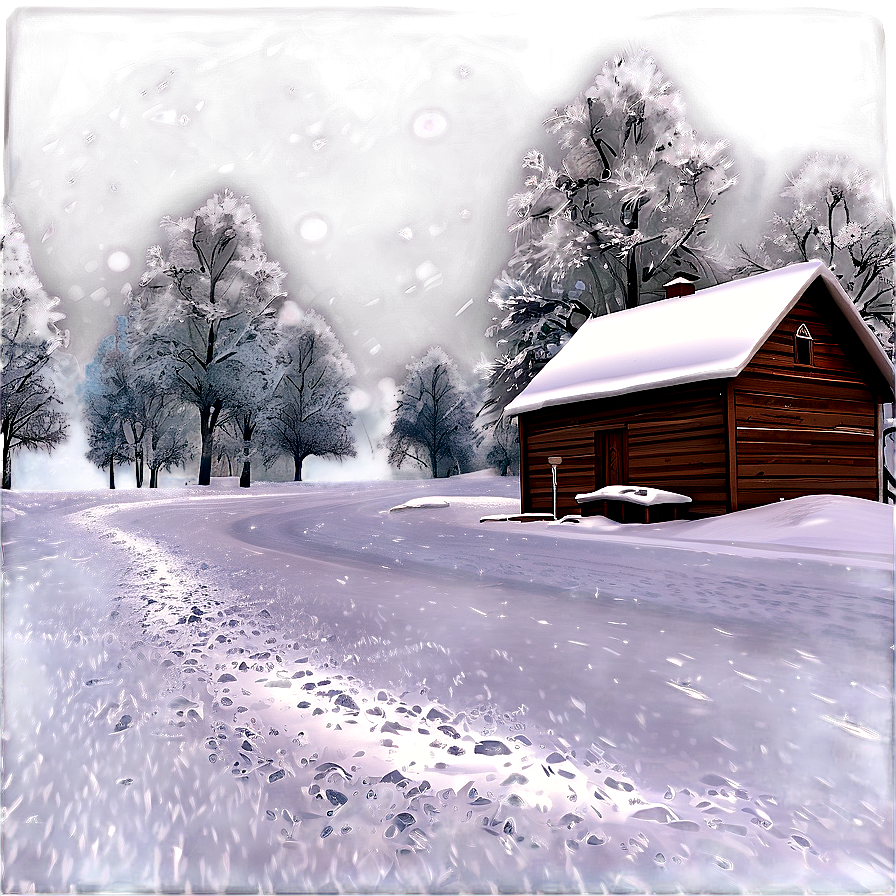 Winter Blizzard Scene Png 06242024 PNG Image