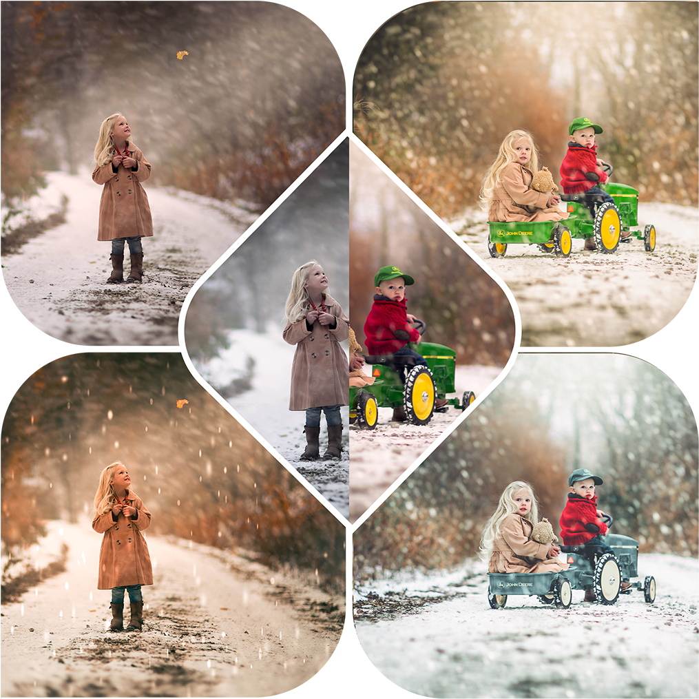 Winter_ Childhood_ Moments_ Collage PNG Image